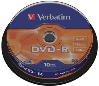 Płyty DVD-R Verbatim 10szt 4,7 GB