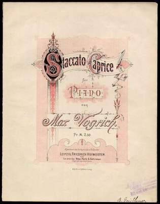 Vogrich M.: Staccato-Caprice 1890 nuty fortepian