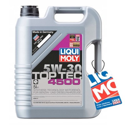 LIQUI MOLY LM2318 TOPTEC 4500 5W30 5L + BRACING  