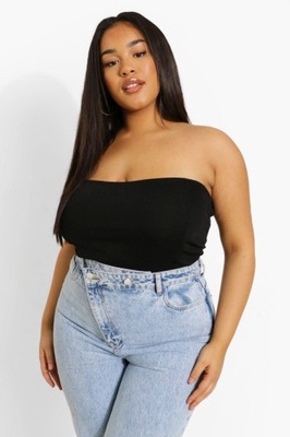 Boohoo czarne body bandeau plus size 54