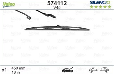 V 574112 WIPER WIPER BLADES V45 450MM SILENCIO KAR  