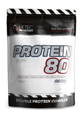 HI TEC Protein 80 2000 g BIAŁKO WHEY WPC + BCAA