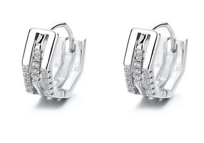 KOLCZYKI SREBRO PLATEROWANE KOLUSZKA KÓŁKA P 1917