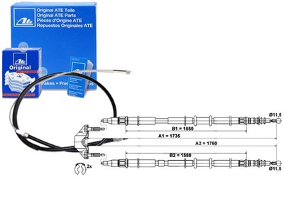 Трос гальма ручного opel astra h astra h classi фото №1