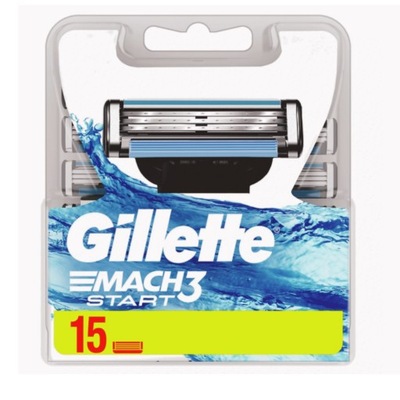 Gillette Mach3 Start Ostrza wymienne do maszynki do golenia dla mężczyzn, 15 sztuki