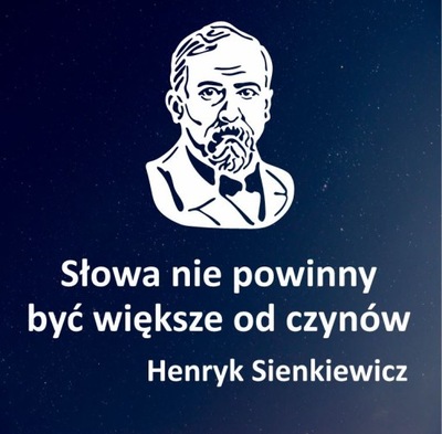 HENRYK SIENKIEWICZ: CYTAT - WYCINANKA Z KARTONU XXL