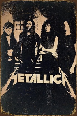 Tablica Ozdobna Blacha Metallica Heavy Metalowy
