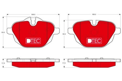 ZAPATAS DE FRENADO - JUEGO DTEC COTEC GDB1840DTE  