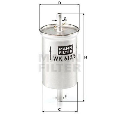 FILTRO COMBUSTIBLES MANN-FILTER WK 612/6  