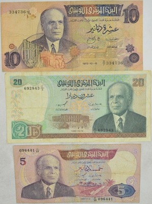 4.dir.Zest.Tunezja, Banknoty szt.3, St.3/3+