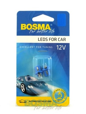 ŻARÓWKA LED 12V 1XLED B8,5D BLUE 2PCS BOSMA