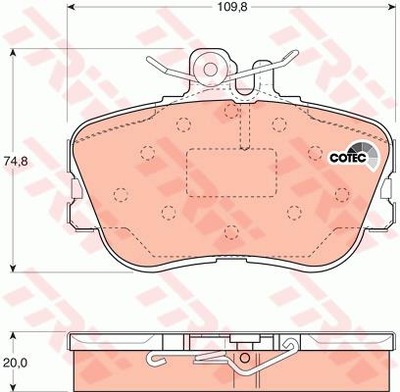 ZAPATAS DE FRENADO PARTE DELANTERA DB W202 93-00  