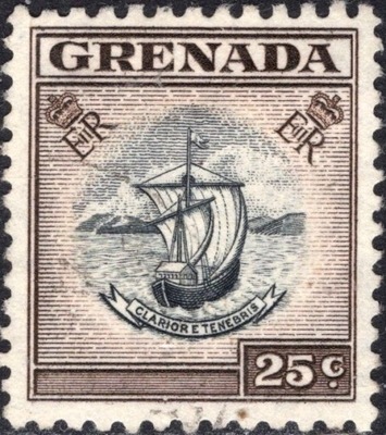 kol.bryt.Grenada QEII 25 c.