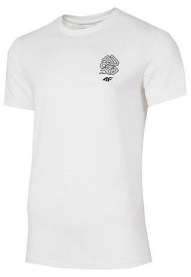 4F T-shirt Koszulka Męska TSM067 Biała XL
