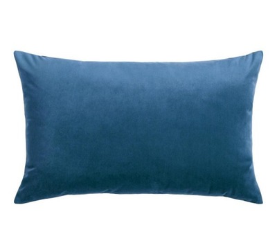 Poszewka na poduszkę 65x55 welurowa niebieska