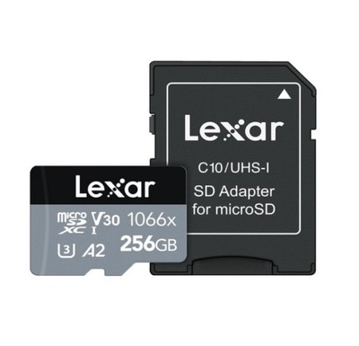 Lexar microSDXC SILVER 1066x UHS-I karta U1 A2 R160 W120 (V30) 256 GB