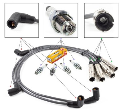 ПРОВОДИ + СВІЧКИ NGK VW BORA I 1 1.6 2.0 98-13