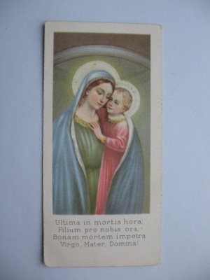 MATKA BOŻA Z JEZUSKIEM przedwojenny ŚW. OBRAZEK