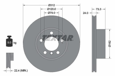 2X ДИСК ТОРМОЗНОЙ BMW ПЕРЕД 1/2/3/4/X1 05- 92261805