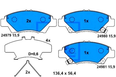 Ate тормозные колодки тормозные honda cr-z insight jazz iii j фото №1
