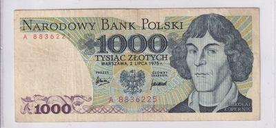 1000 Złotych Polska 1975 Seria A