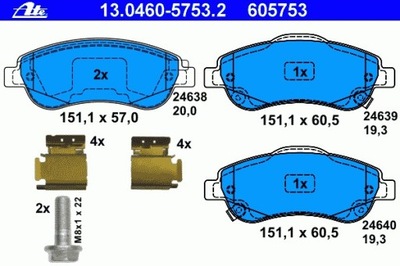 КОЛОДКИ ТОРМОЗНЫЕ ПЕРЕД HONDA CR-V III 2007-