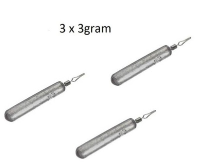 CIĘŻAREK PAŁECZKA DROP SHOT 3 GRAM OP.3SZT KONGER