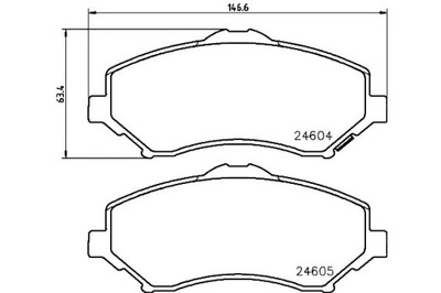 HELLA PAGID КОЛОДКИ ГАЛЬМІВНІ 68093323AB 68053152AA