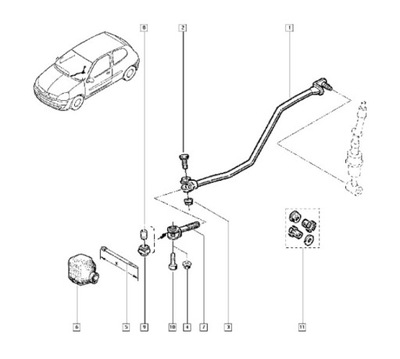 JUEGO DE REPARACIÓN SELECTOR RENAULT CLIO  