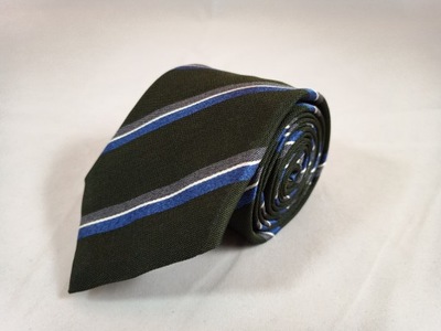 Krawat EDUARD DRESSLER w paski ITALY jedwab bawełn