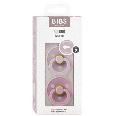 BIBS Smoczek uspokajający Colour M 6+ 2szt róż pudrowy