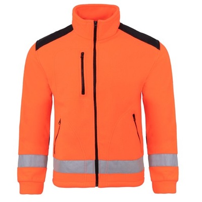 Polar Męski BLUZA polarowa ODBLASKOWA FLUO RD rozmiar 4XL