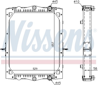 RADUADOR SISTEMA DE REFRIGERACIÓN DEL MOTOR ** FIRST NISSENS 61443A  