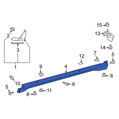 Org! молдинг порог порог правая toyota ch-r chr 2016- фото №1
