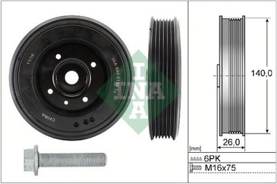 RUEDA POLEA DE EJE CIGÜEÑAL VW 1.8/2.0TFSI 544015820  