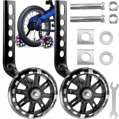 KÓŁKA BOCZNE DO ROWERU PODPOROWE DZIECIĘCE LED