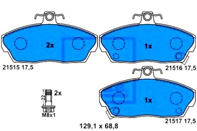 Ate тормозные колодки тормозные honda перед civic concerto 89 фото №1