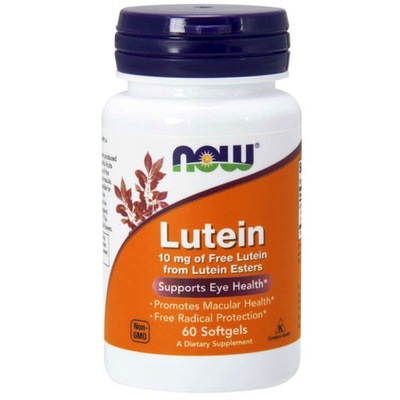 NOW Lutein 10mg Of Free Lutein From Lutein Esters 60caps OCZY WZROK