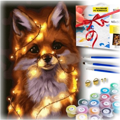 MALOWANIE PO NUMERACH DLA DZIECI ZESTAW ARTYSTYCZNY DIY OBRAZ Z RAMĄ FARBY