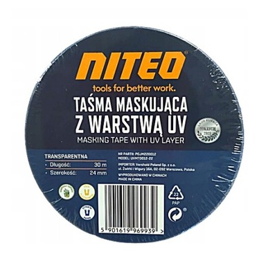 Taśma Maskująca z warstwa UV 30 m NIEBIESKA Niteo