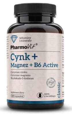 Cynk Magnez B6 Active 120 kaps Pharmovit