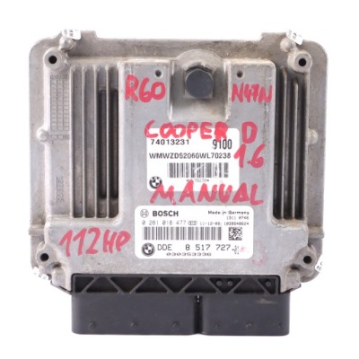 Mini cooper d r60 n47n ecu бортовой компьютер блок управления двигателя 8517727 фото №1