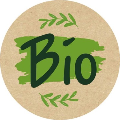Naklejki Etykiety naklejka BIO na produkty ekologiczne Eko Kraft 5cm 80szt