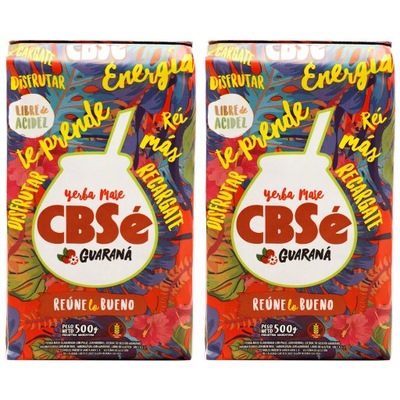 Yerba Mate CBSE ENERGIA 500g GUARANA 1kg (2x500g)