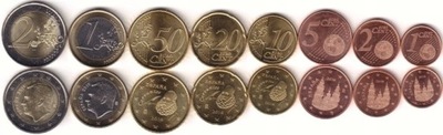 Zestaw Euro Hiszpania 2019 - od 1 eurocent do 2 Euro