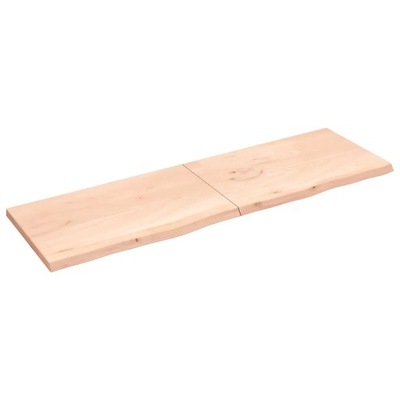 Blat stołu, 200x60x4 cm, surowe drewno dębowe