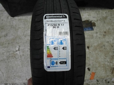 НОВИЙ ПОКРИШКА ЛІТО CONTINENTAL CONTIECOCONTACT 5 215/60R17 96 H 1 ШТУКА DOT 0721