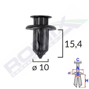 DE COLECTOR EXTENSOR Ø 10 HONDA MAZDA B23153 ROMIX 5SZT  