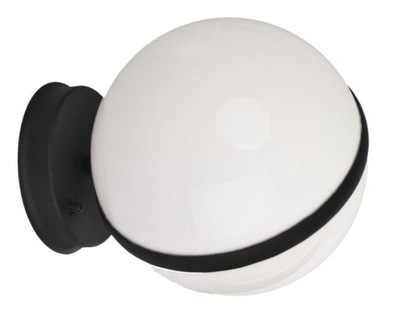 Lampa ścienna kinkiet Sphere IP44 black kula czarn