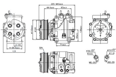 Nissens компрессор кондиционера honda city jazz ii фото №1
